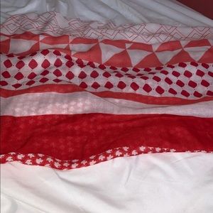Red patterned shawl